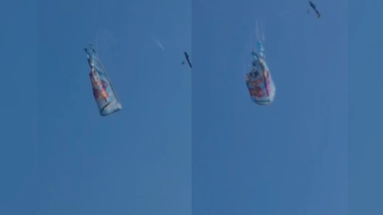 Vídeo: balão cai no mar de Copacabana e banhistas registram momento
