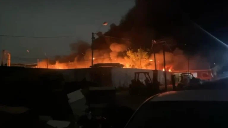 Vídeo: Incêndio destrói barracão de recicláveis em Curitiba (PR)