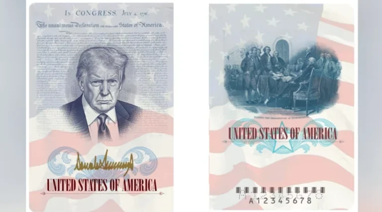 EUA vão emitir passaportes com a imagem de Trump