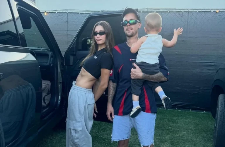 Hailey Bieber mostra bastidores do Coachella com Justin Bieber e o filho