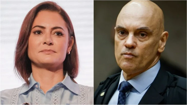 Beijo de Michelle Bolsonaro em Alexandre de Moraes causa alvoroço nas redes sociais; entenda