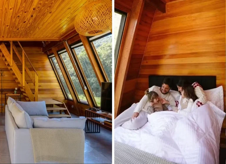 Casal de atores abandona a fama e vive em cabana isolada nas montanhas para dar infância “normal” às filhas