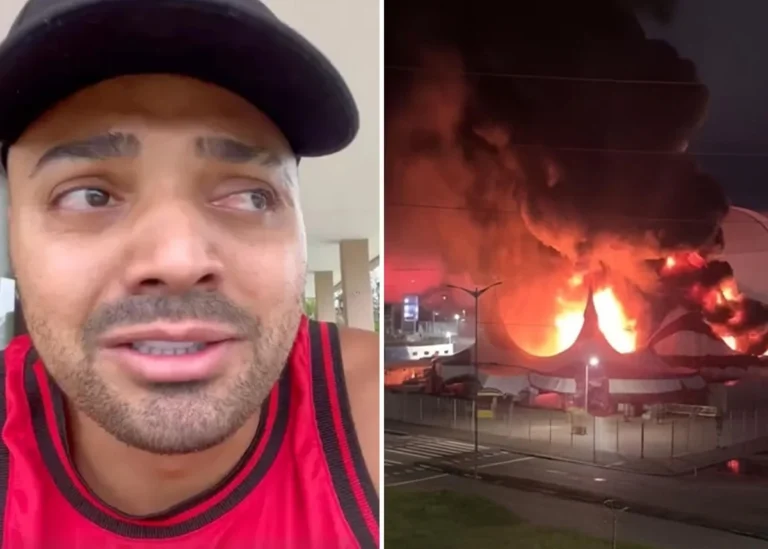 Incêndio atinge circo de Tirulipa e humorista aparece chorando diante da tragédia