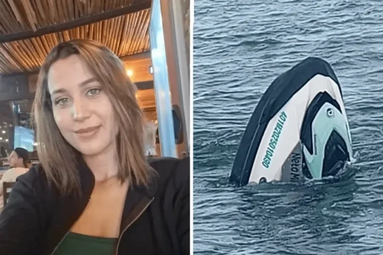 Mulher resgatada à deriva em alto-mar surge em vídeo enviado à família