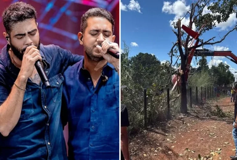 Helicóptero de Henrique e Juliano cai e pai da dupla estava no comando