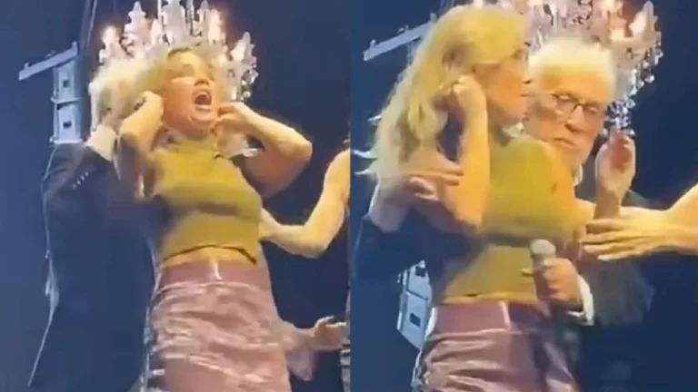Moacyr Franco causa polêmica ao puxar cabelo e beijar mulher na boca em evento; vídeo