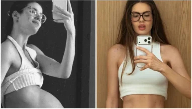 Camila Queiroz surpreende fãs com barriga 6 meses após parto