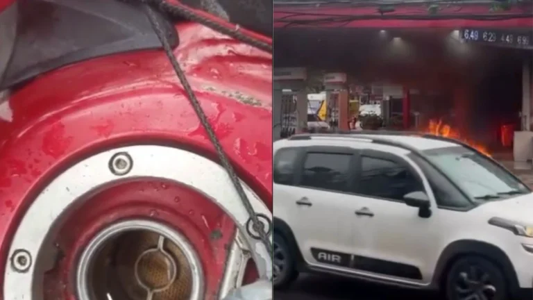 Vídeo: Homem diz ter recebido gasolina adulterada e incendeia posto no Rio