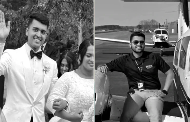 Horas após se casar, noivo perde a vida em acidente aéreo devastador