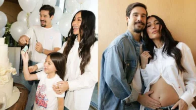 Sabrina Sato abre álbum do chá revelação e se declara sobre filho com Nicolas Prattes: 'Eu andei'