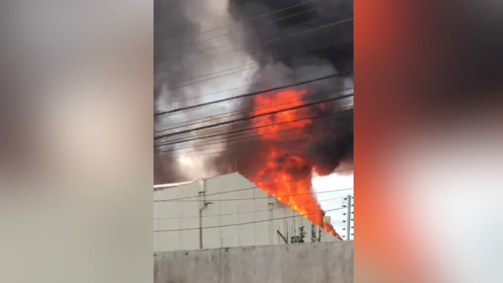 Vídeo: Incêndio atinge prédio de arquivo do TJ do Espírito Santo