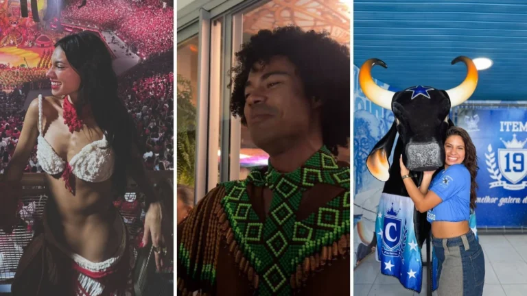 Ex-BBBs Alane, Breno e Gabriela curtem Festival de Parintins; confira