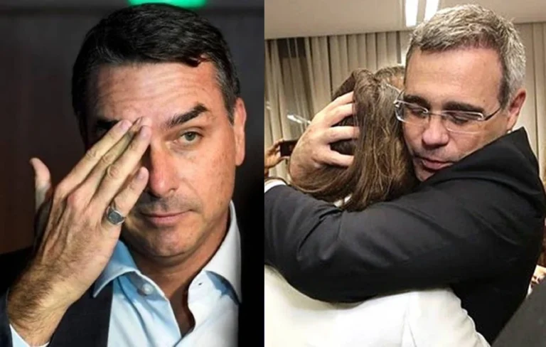 André Mendonça vira as costas para Flávio e se aproxima de Michelle