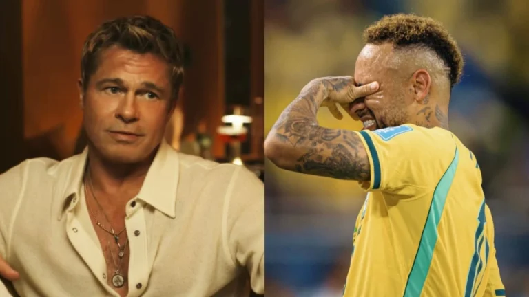 Brad Pitt ironiza quedas de Neymar em campo: “Precisa de ajuda”