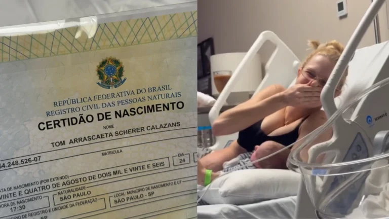 Marido de Isabella Scherer registra filho como Tom Arrascaeta em pegadinha