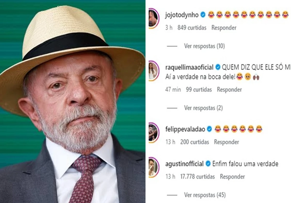 Famosos reagem após Lula afirmar que “PT é uma merda” em vídeo