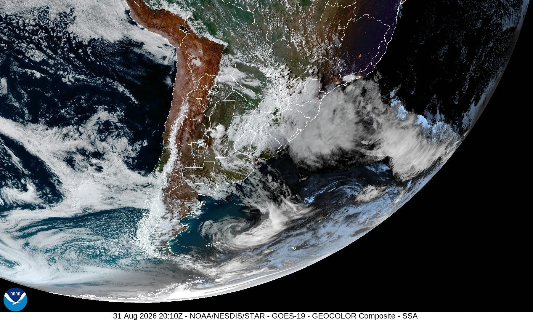 Novo ciclone extratropical se formará na costa sul e gera alerta no Brasil pelo Inmet