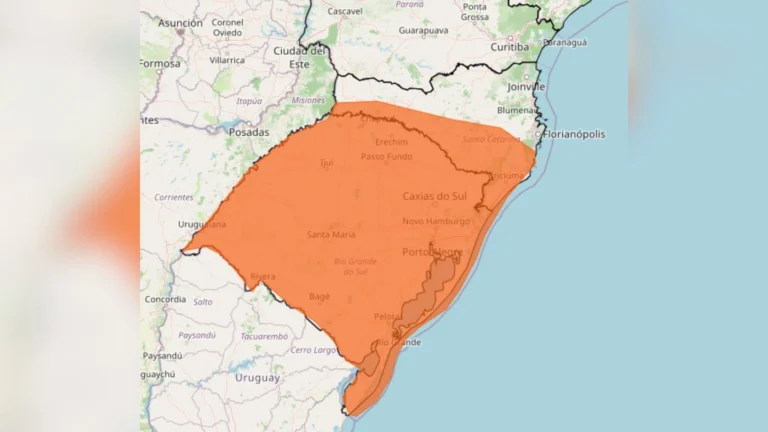 Rio Grande do Sul e Santa Catarina entram em alerta para tempestade intensa