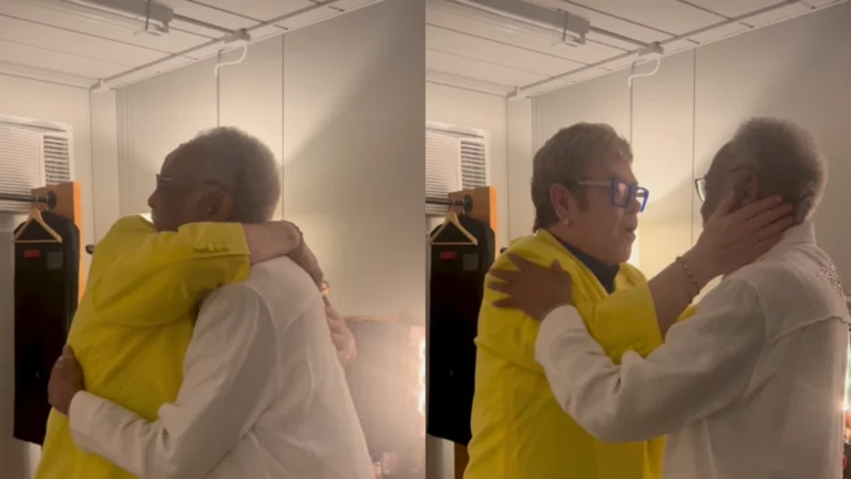 Elton John elogia Gilberto Gil no Rock in Rio: “Você é uma lenda”
