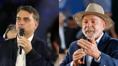 Flávio e Lula querem evitar bate-boca em primeiro debate