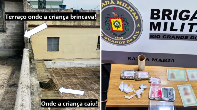 Menino de 10 anos cai de prédio e responsáveis são presos por tráfico no RS