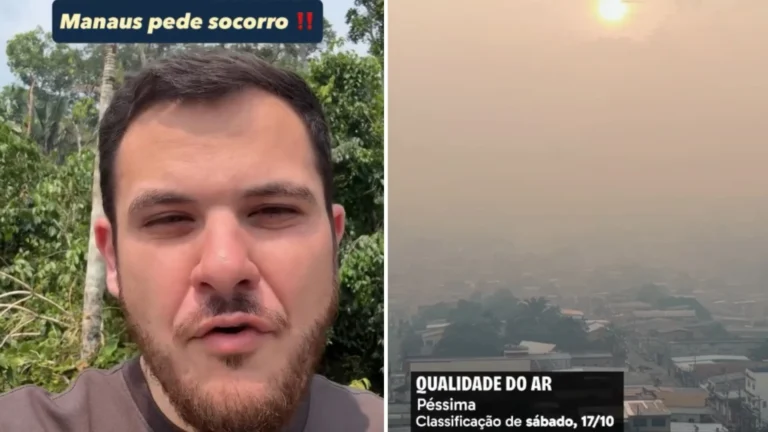 “Manaus pede socorro”, diz prefeito após cidade continuar tomada por fumaça